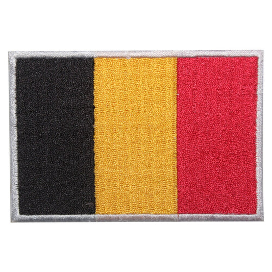 Belgium National Flag Embroidered Iron on Sew on Patch Badge For Clothes etc. 9 x 6 cm