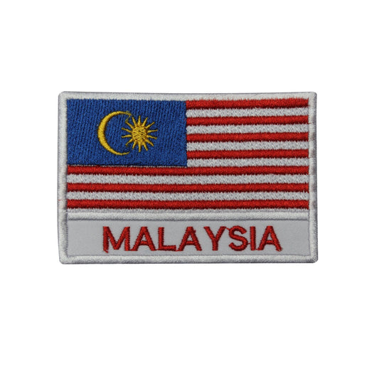 Malaysia National Flag Embroidered Iron on Sew on Patch Badge For Clothes etc. 9 x 6 cm