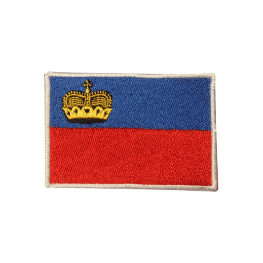 LIECHTENSTEIN National Flag Embroidered Iron on Sew on Patch Badge For Clothes etc. 9 x 6 cm