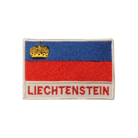 LIECHTENSTEIN National Flag Embroidered Iron on Sew on Patch Badge For Clothes etc. 9 x 6 cm