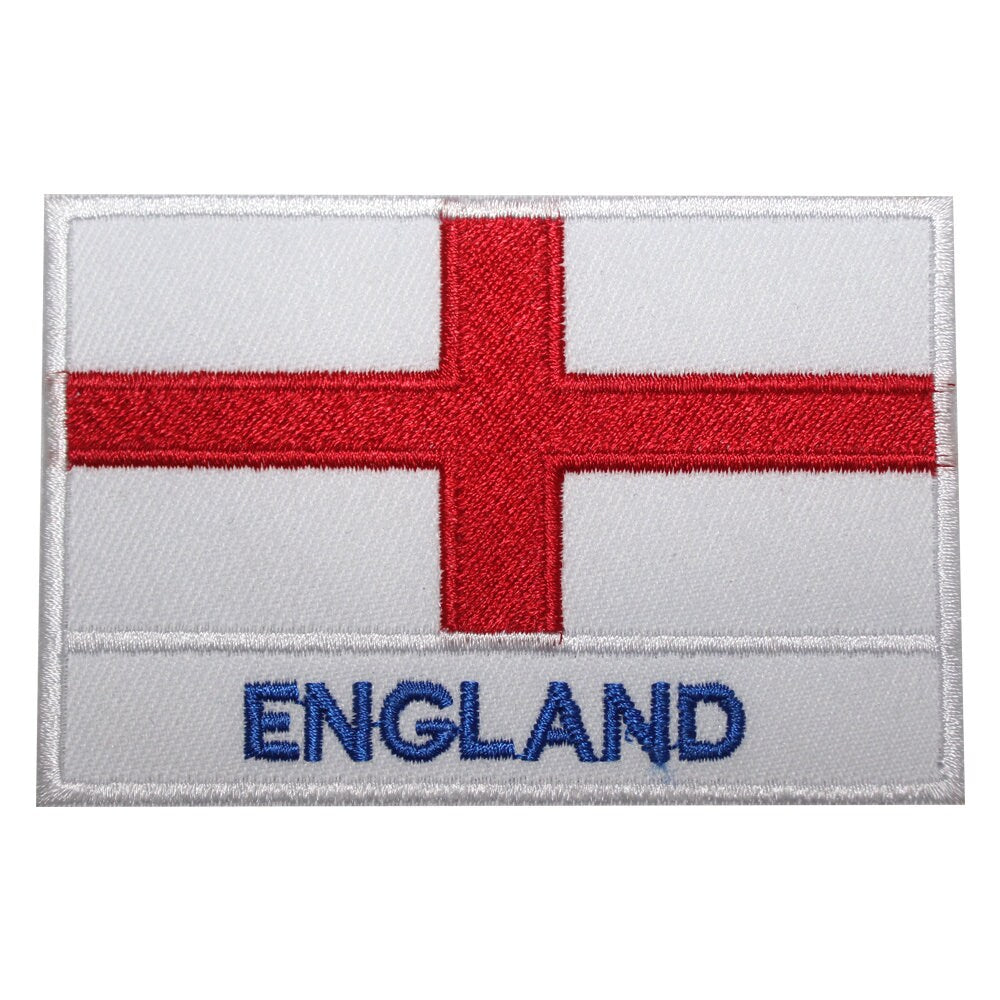 England National Flag Embroidered Iron on Sew on Patch Badge For Clothes etc. 9 x 6 cm