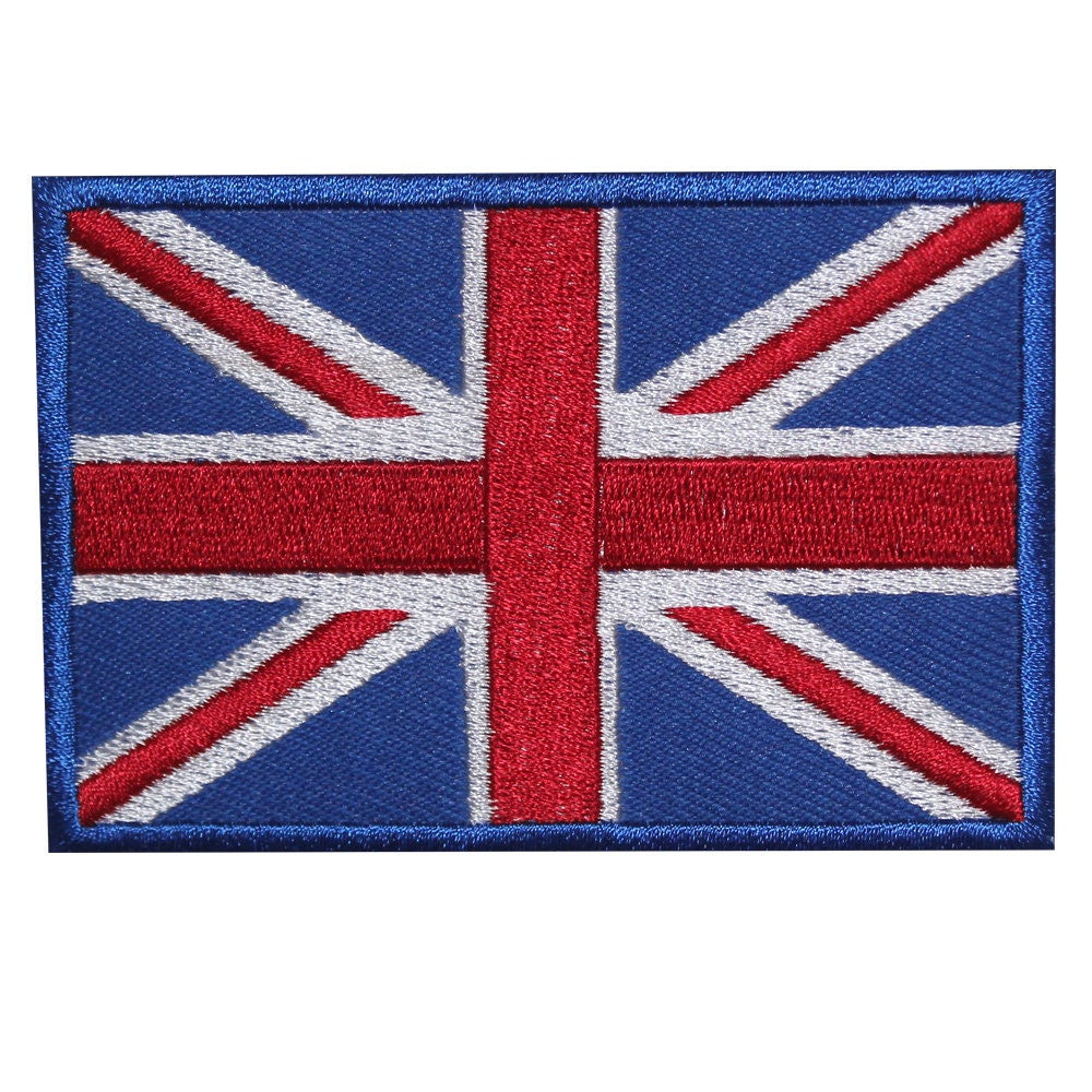 UK England Blue National Flag Embroidered Iron on Sew on Patch Badge For Clothes etc. 9 x 6 cm