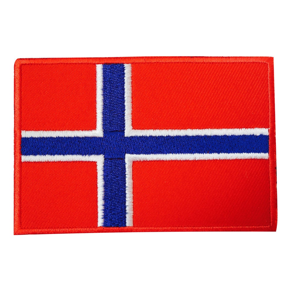 Norway National Flag Embroidered Iron on Sew on Patch Badge For Clothes etc. 9 x 6 cm