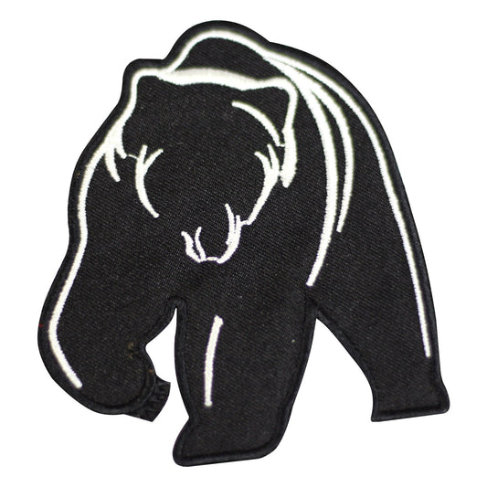 Grizzly Black Bear  New Embroidered Iron on Sew on Patch Badge For Clothes etc. 7.5 x 8.5 cm