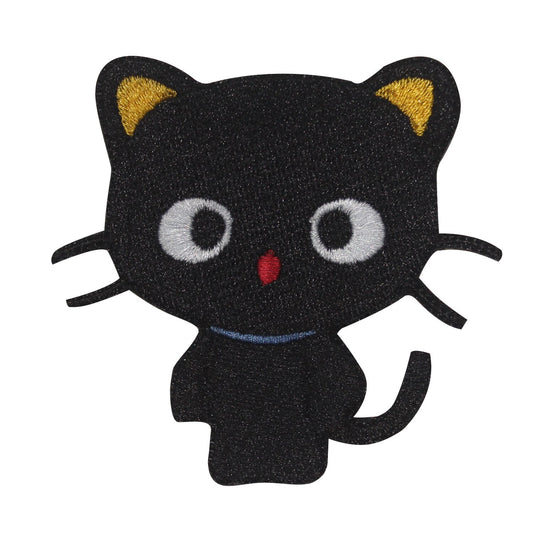 Black Cat Embroidered Iron on Sew on Patch Badge For Clothes etc. 9.5 X 9.5 CM