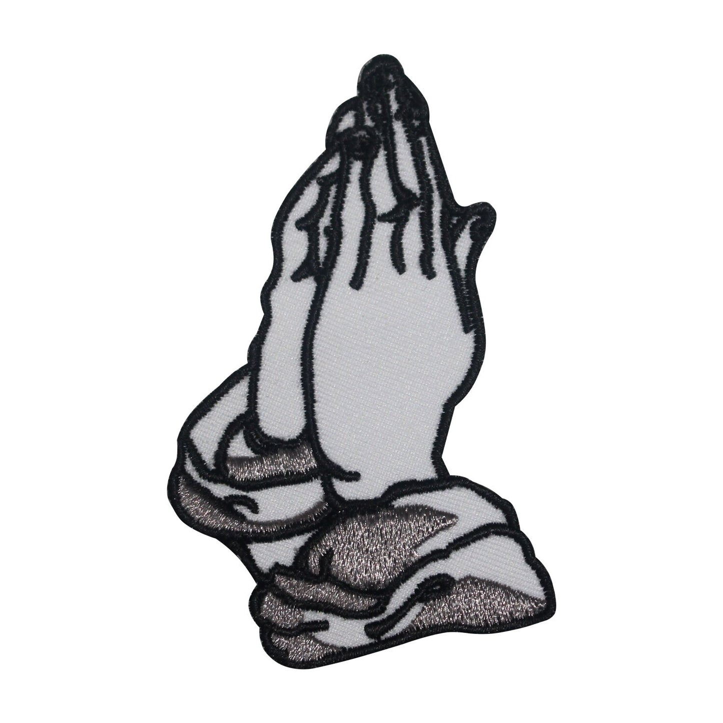 Praying Hands Embroidered Iron on Sew on Patch Badge For Clothes etc. 8x5cm