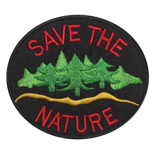 Save the Nature Embroidered Iron on Sew on Patch Badge For Clothes etc.