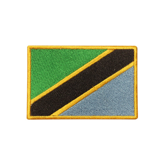 Tanzania National Flag Embroidered Iron on Sew on Patch Badge For Clothes 6 X 9 CM etc.