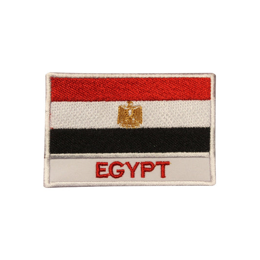 Egypt National Flag Embroidered Iron on Sew on Patch Badge For Clothes etc.