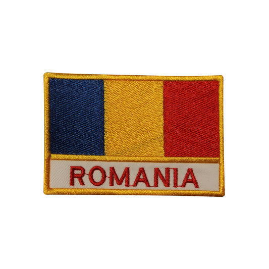 Romania National Flag Embroidered Iron on Sew on Patch Badge For Clothes etc.