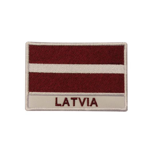 Latvia National Flag Embroidered Iron on Sew on Patch Badge For Clothes etc.