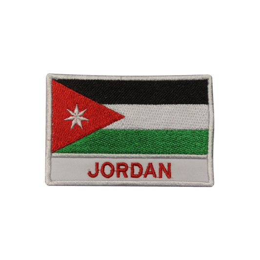 Jordan National Flag Embroidered Iron on Sew on Patch Badge For Clothes etc. 9 x 6 cm