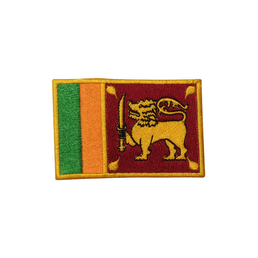 Sri Lanka National Flag Embroidered Iron on Sew on Patch Badge For Clothes etc. 9 x 6 cm