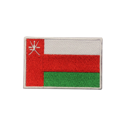 Oman National Flag Embroidered Iron on Sew on Patch Badge For Clothes etc. 9 x 6 cm