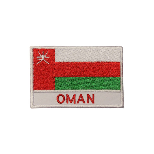 Oman National Flag Embroidered Iron on Sew on Patch Badge For Clothes etc. 9 x 6 cm