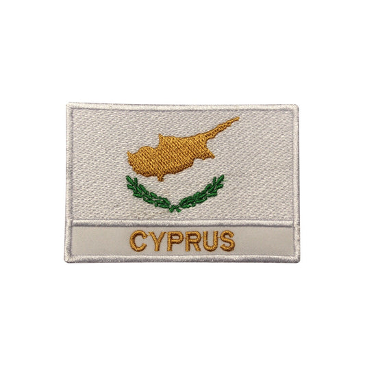 Cyprus National Flag Embroidered Iron on Sew on Patch Badge For Clothes etc. 9 x 6 cm