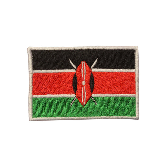 Kenya National Flag Embroidered Iron on Sew on Patch Badge For Clothes etc. 9 x 6 cm