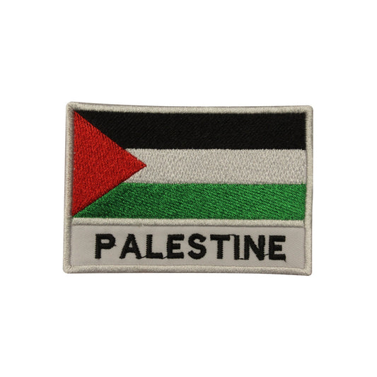 Palestine National Flag Embroidered Iron on Sew on Patch Badge For Clothes etc. 9 x 6 cm