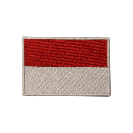 Monaco National Flag Embroidered Iron on Sew on Patch Badge For Clothes etc. 9 x 6 cm