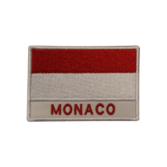 Monaco National Flag Embroidered Iron on Sew on Patch Badge For Clothes etc. 9 x 6 cm