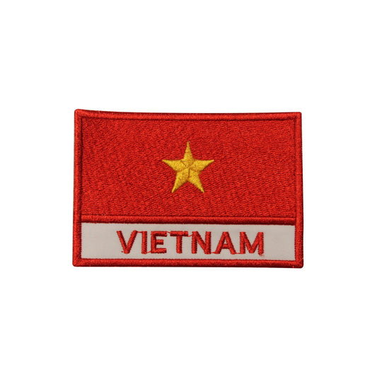 Vietnam National Flag Embroidered Iron on Sew on Patch Badge For Clothes etc. 9 x 6 cm