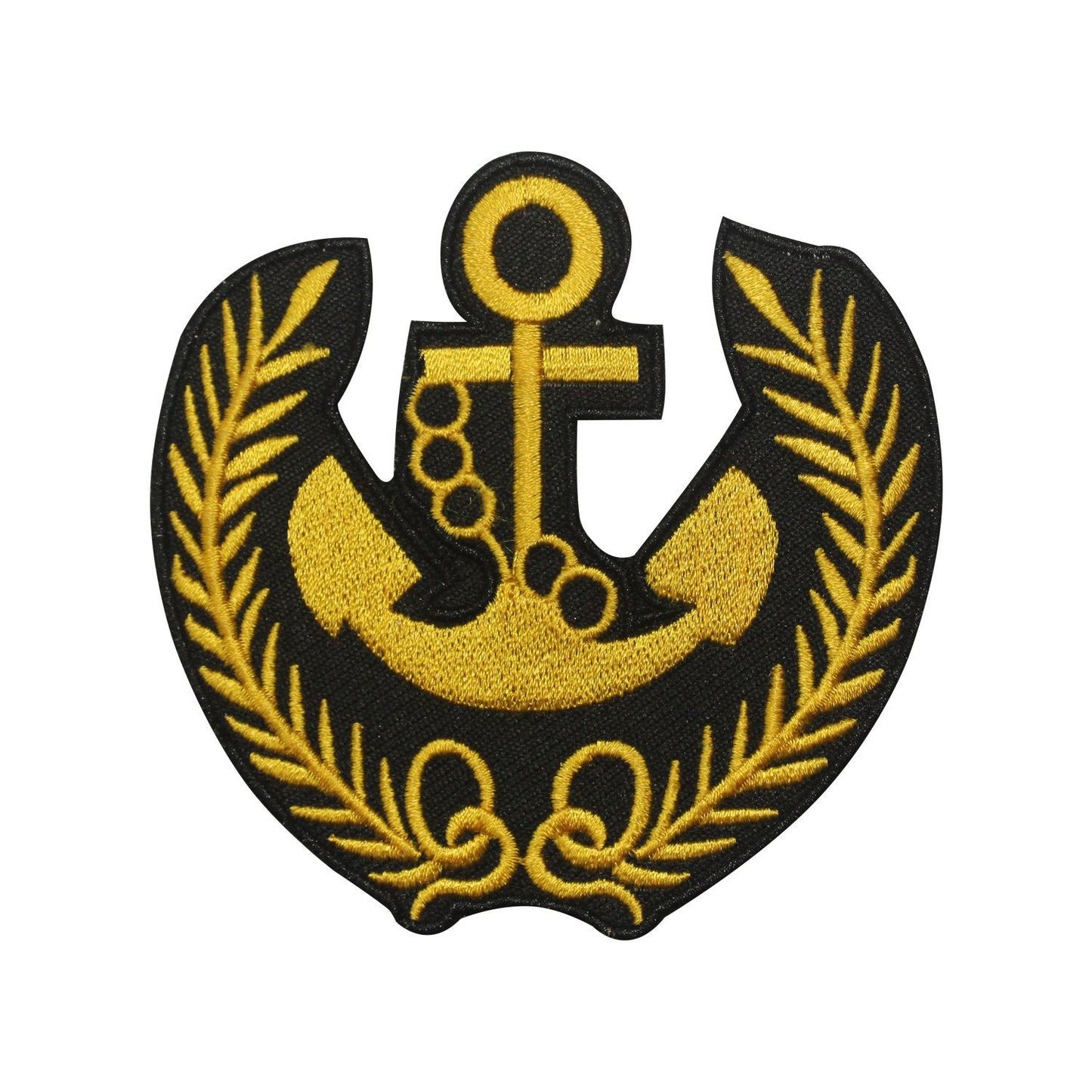 Golden Anchor Navy Movie Patch Embroidered Iron on Sew on Patch Badge For Clothes etc. 9x9.5cm