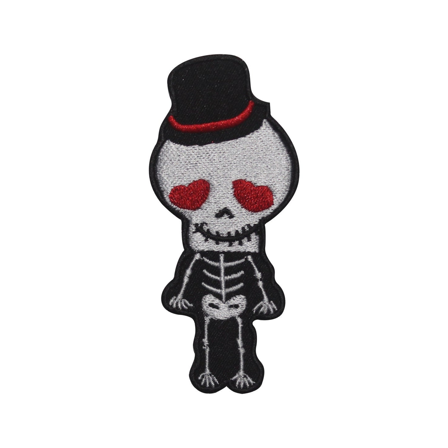 Halloween Boy Skeleton Embroidered Iron on Sew on Patch Badge For Clothes etc. 10x4.5cm