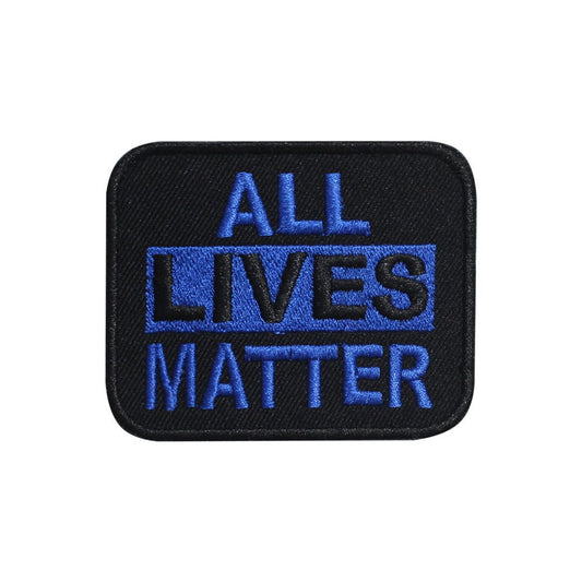 All Lives Matter Embroidered Iron on Sew on Patch Badge For Clothes etc. 7.5 X 6 CM