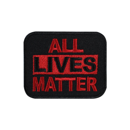 All Lives Matter Embroidered Iron on Sew on Patch Badge For Clothes etc. 7.5 X 6 CM