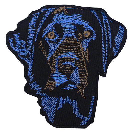 Dog Puppy, Labrador Patch Embroidered Iron on Sew on Patch Badge For Clothes etc. 8 x 8.5cm