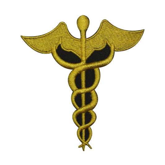 Healthcare Medical symbol ,caduceus mbroidered Iron on Sew on Patch Badge For Clothes etc 9x9 cm.