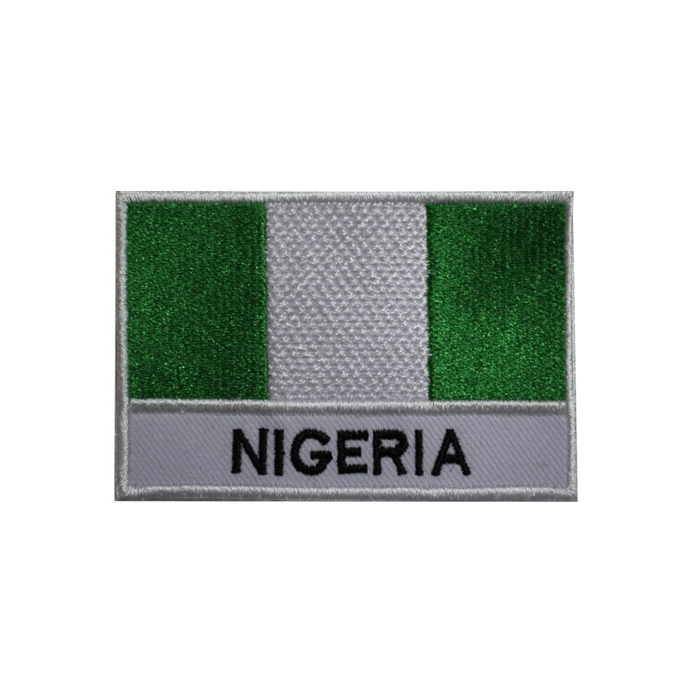 Nigeria National Flag Embroidered Iron on Sew on Patch Badge For Clothes etc.