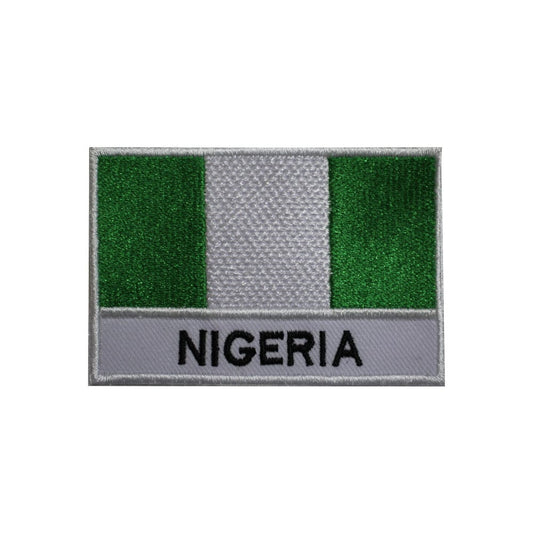 Nigeria National Flag Embroidered Iron on Sew on Patch Badge For Clothes etc.