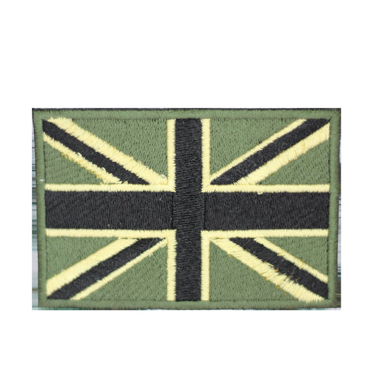 UK Green National Flag Embroidered Iron on Sew on Patch Badge For Clothes 6 X 9 CM etc.