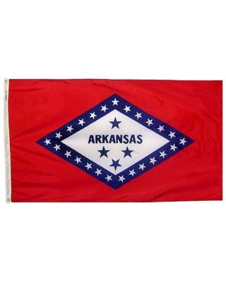 Arkansas State Flag Embroidered Iron on Sew on Patch Badge For Clothes etc.