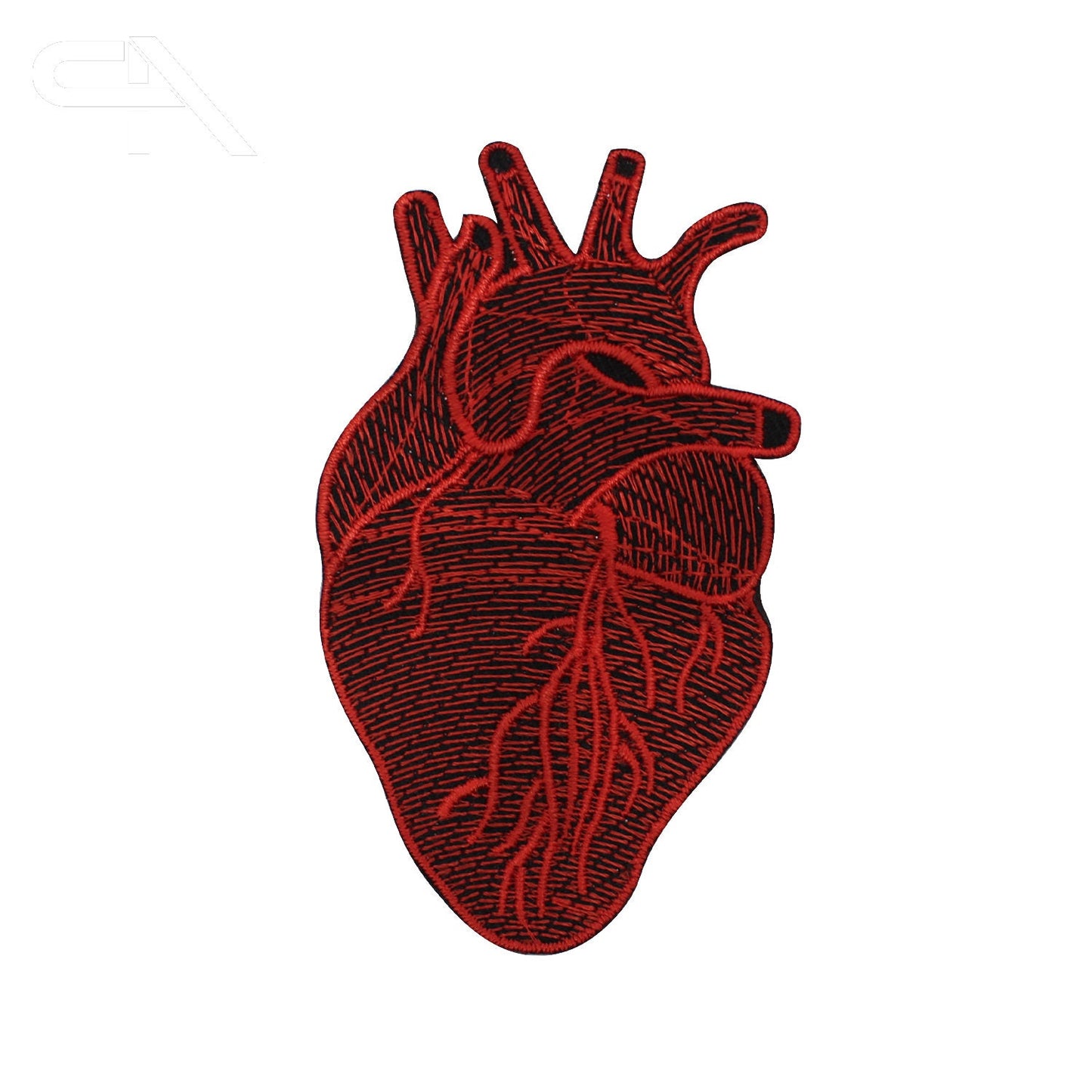 Human heart, heart patch red Embroidered Iron on Sew on Patch Badge For Clothes etc. 8.5x5.5cm