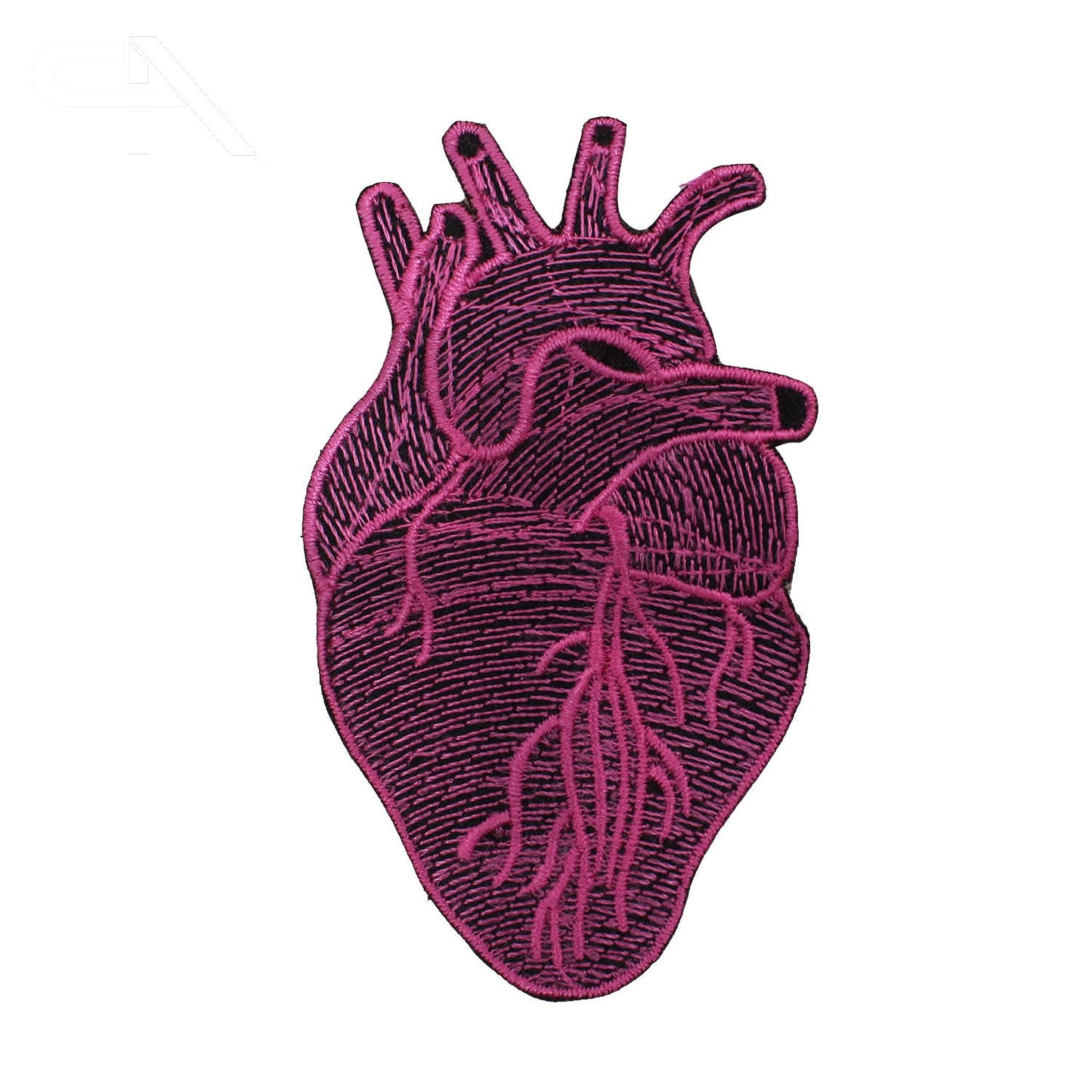 Human heart, heart patch Pink Embroidered Iron on Sew on Patch Badge For Clothes etc. 8.5x5.5cm