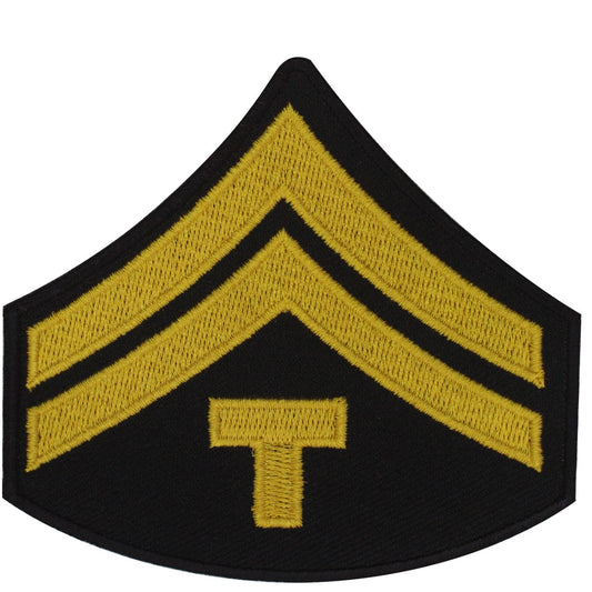 Military Stripe Patch Patch Private E-2 Yellow Embroidered Iron on Sew on Patch Badge For Clothes etc. 9x7cm