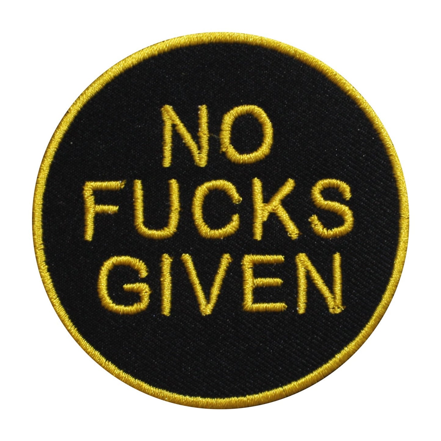 No fucks given Embroidered Iron on Sew on Patch Badge For Clothes etc. 7cm