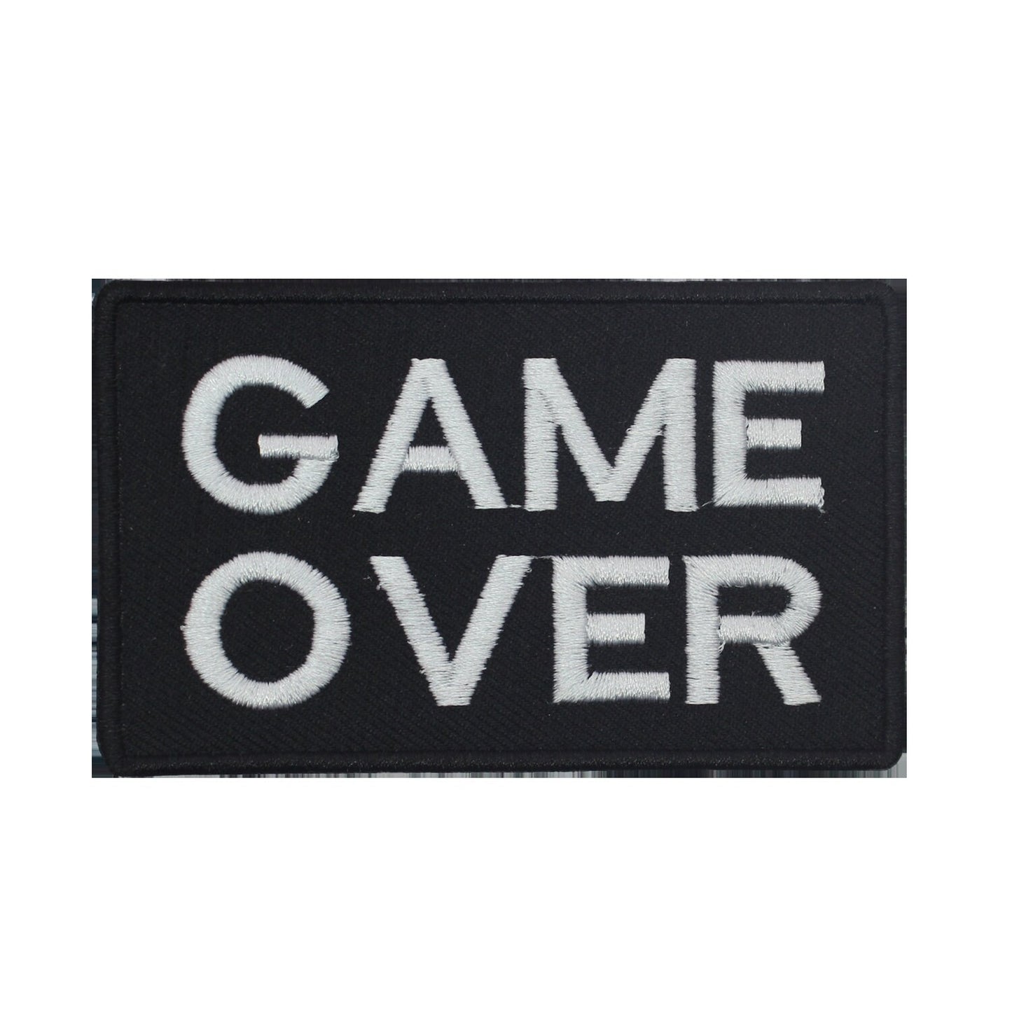 Game Over Embroidered Iron on Sew on Patch Badge For Clothes etc. 10x6cm