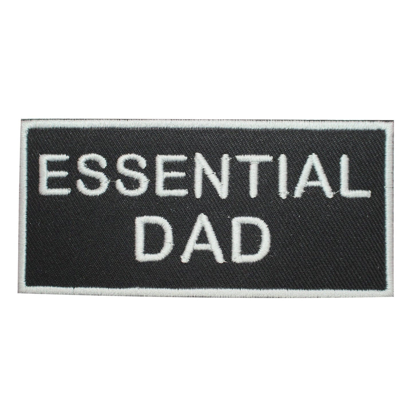 Essential Dad Text Patch Embroidered Iron on Sew on Patch Badge For Clothes etc. 10x4.5cm