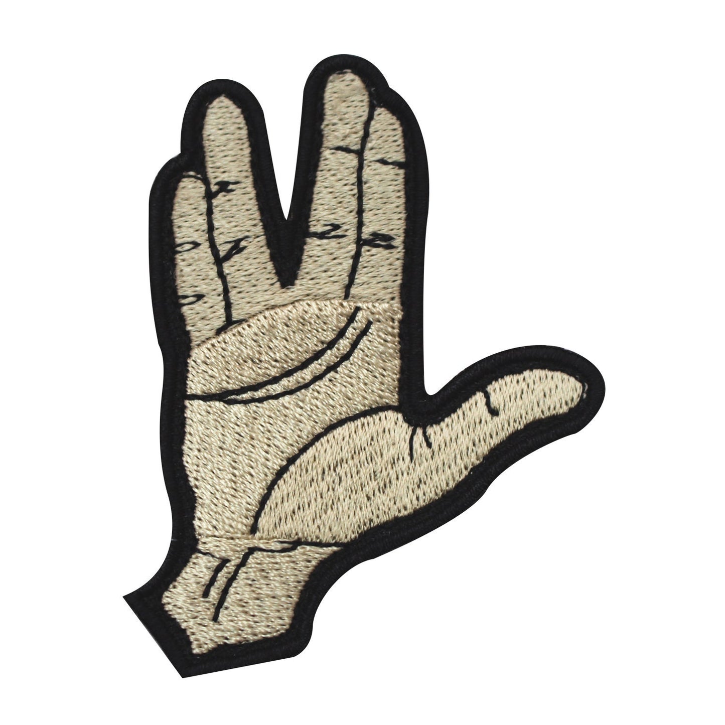 Hand sign patch, hand spook sign patch, Embroidered Iron on Sew on Patch Badge For Clothes etc 7x4.5CM