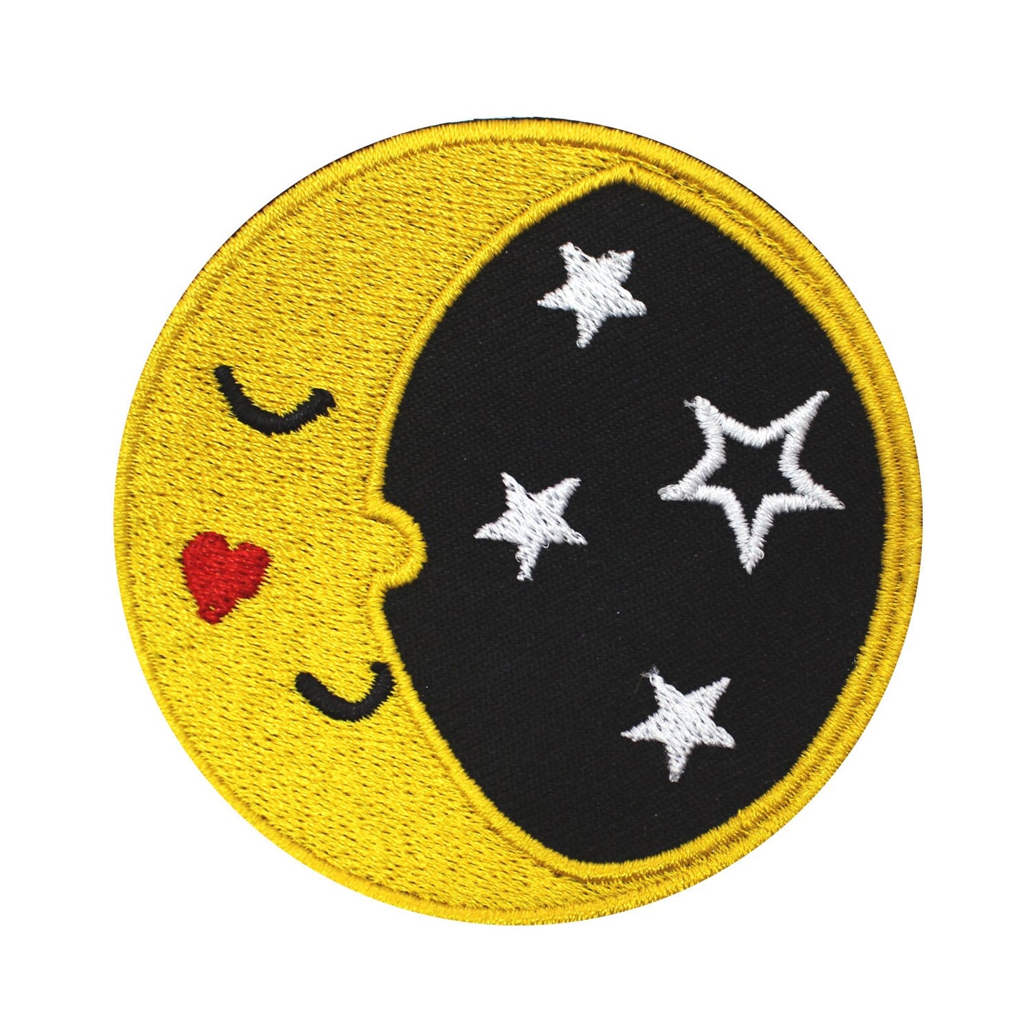 Cute moon and stars patch, kids rhymes patch Embroidered Iron on Sew on Patch Badge For Clothes etc. 7 cm