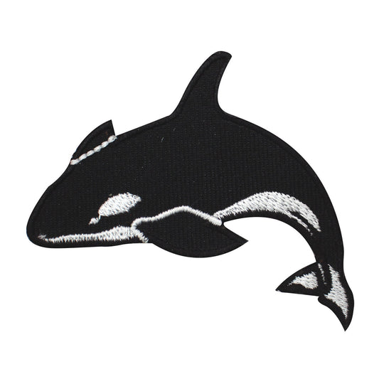 Black Whale Patch, kids rhymes patch Embroidered Iron on Sew on Patch Badge For Clothes etc. 7x5cm