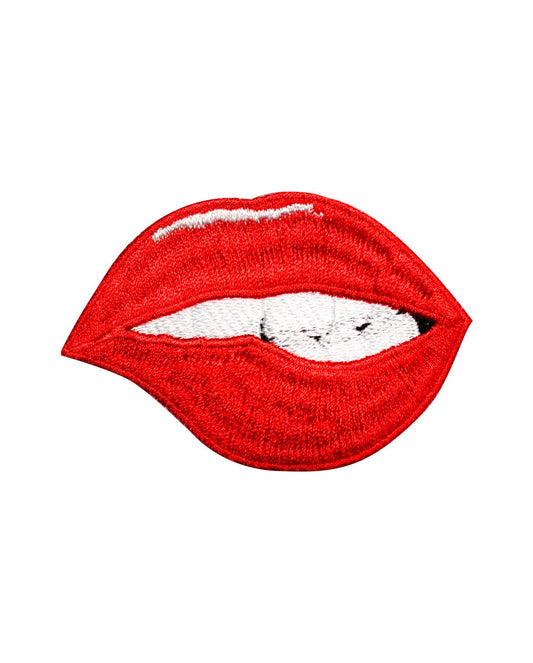 cute lips patch, seducing lips Patch, Cool Patch Embroidered Iron on Sew on Patch Badge For Clothes etc. 7x5.5cm