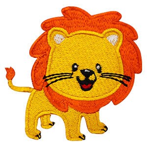 Baby lion patch, kids rhymes patch Embroidered Iron on Sew on Patch Badge For Clothes etc.7x6.5cm