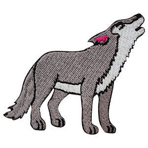 Baby wolf Patch, kids rhymes patch Embroidered Iron on Sew on Patch Badge For Clothes etc. 8x6cm