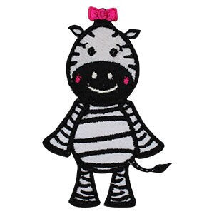 Baby Zebra Patch Female, kids rhymes patch Embroidered Iron on Sew on Patch Badge For Clothes etc. 7x4cm