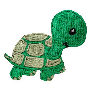 Cute Turtle Patch, Tortoise patch, kids rhymes patch Embroidered Iron on Sew on Patch Badge For Clothes etc. 7.5x6.5cm