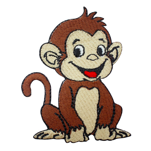 Monkey patch, Cute Monkey patch, kids rhymes patch Embroidered Iron on Sew on Patch Badge For Clothes etc. 8x5cm